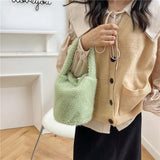 Soft Plush Purse Faux Fur Shoulder Bag Women's Party Tote Square Bags