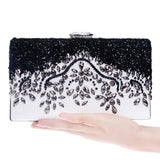 PU Women Diamonds Evening Clutches Embroidery Handbags