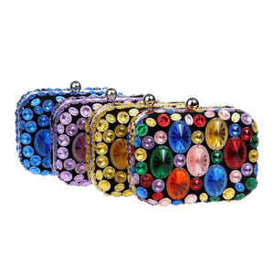 Acrylic Crystal Beaded Bag Chain Shoulder Small Purse Wedding Party Evening Bags