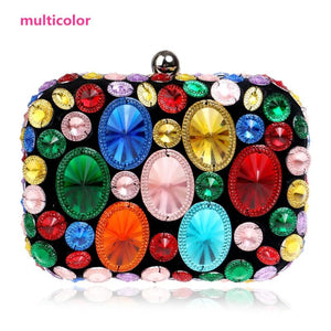 Acrylic Crystal Beaded Bag Chain Shoulder Small Purse Wedding Party Evening Bags