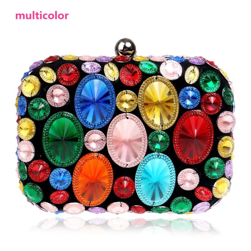 Acrylic Crystal Beaded Bag Chain Shoulder Small Purse Wedding Party Evening Bags
