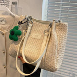 Large Capacity Women Handbag Straw Hollow Tote Casual Shoulder Bag