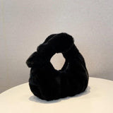 Women's Bowknot Wool Shoulder Bag 8S036