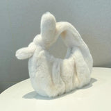Women's Bowknot Wool Shoulder Bag 8S036