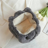 Small Fur Top-handle Totes Bag for Women