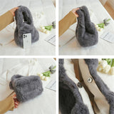 Small Fur Top-handle Totes Bag for Women