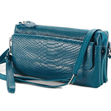 Leather Messenger Bag Zipper Crossbody Clutches Handbags Pouch