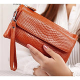Leather Messenger Bag Zipper Crossbody Clutches Handbags Pouch