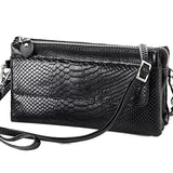 Leather Messenger Bag Zipper Crossbody Clutches Handbags Pouch