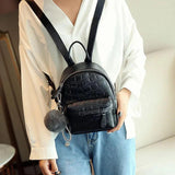 Mini Backpacks Women PU Leather Small Backpack Female Back Pack Backpacks For Te