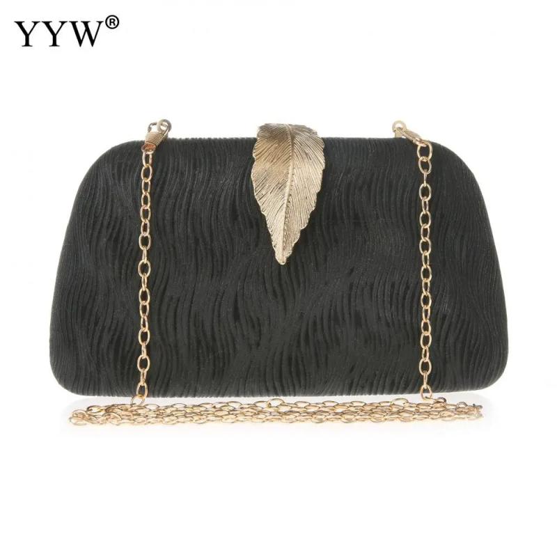 Small Clutch Purses for Women Wedding Evening Party Handbags Leaves Clasp
