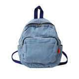 Women's Mini Denim Backpack for School Teenagers Girls