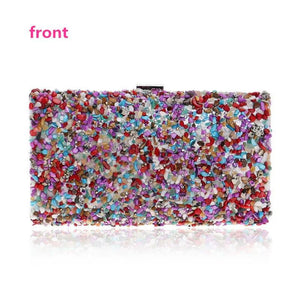 Colorful Women Evening Bag Small Clutch Shoulder Chain Handbags