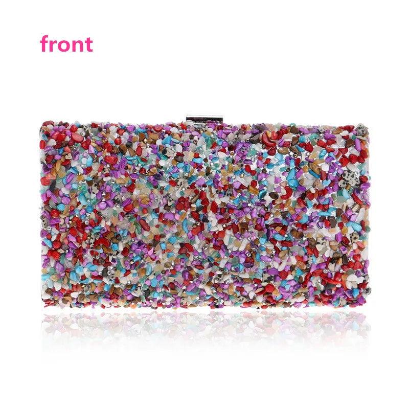Colorful Women Evening Bag Small Clutch Shoulder Chain Handbags