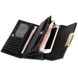Women Wallets Leather High Long Clutch Cowhide Wallet Female Purse