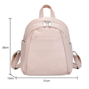 Mini PU Leather Backpack Solid Color Soft Women's Bag