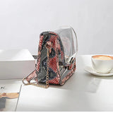 Alirattan Snake Pattern Chain Shoulder Messenger Bag