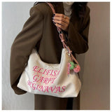 Canvas Shopping Bags Large Tote Shoulder Bag For Women