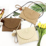 Women's Multifunctional Ball Handbag, Woven Beach Single Shoulder Bag