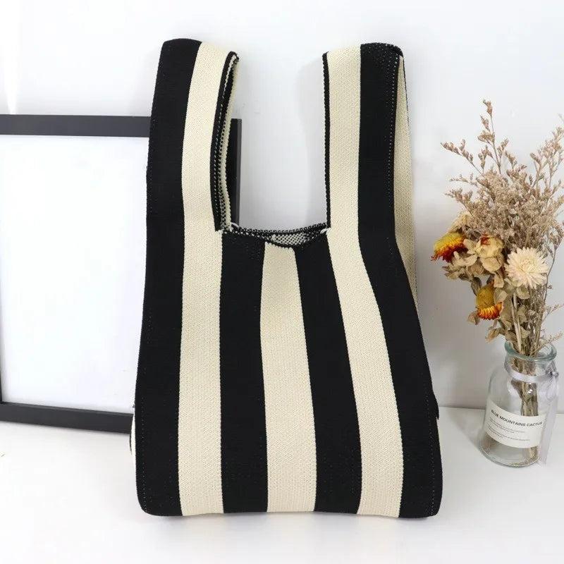 Mixed Colors Tote Bag Retro Lady Shopping Bags M258