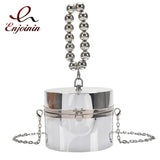 Round Plastic Box Party Clutch Bag Women Handbag Wedding Evening Bag