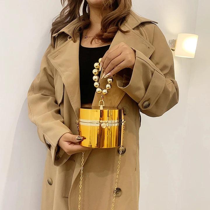 Round Plastic Box Party Clutch Bag Women Handbag Wedding Evening Bag