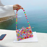 Jelly Love Beaded Bag DIY Hand Woven Bead Bag Summer Heart-shaped Armpit