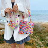 Jelly Love Beaded Bag DIY Hand Woven Bead Bag Summer Heart-shaped Armpit