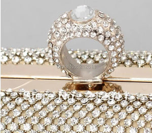 Metal Case Diamond Clutch Bags Pop Selling Handbags Mini