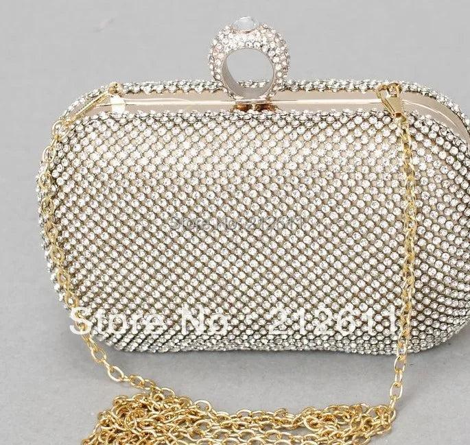 Metal Case Diamond Clutch Bags Pop Selling Handbags Mini