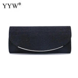 Silver Glitter Evening Bag Clutch Wedding Party Handbag