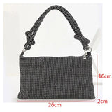 Hobos Shoulder Bag Rhinestone Evening Clutch Crystal Handbag Party Purse B499