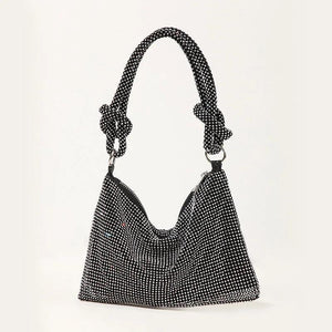 Hobos Shoulder Bag Rhinestone Evening Clutch Crystal Handbag Party Purse B499