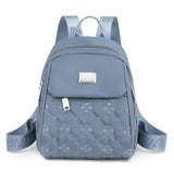 Mini Quilted Backpack Waterproof Nylon College Girls School Daypack