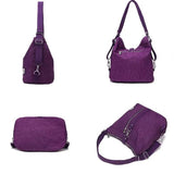 3-in-1 Women Bags Multifunction Backpack Shoulder Bag Nylon Cloth Tote Crossbody