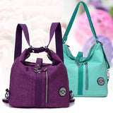 3-in-1 Women Bags Multifunction Backpack Shoulder Bag Nylon Cloth Tote Crossbody