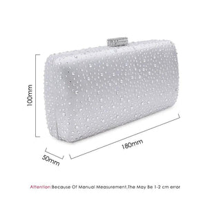 Pink Crystal Diamond Bridal Wedding Clutch with Chain Handbag