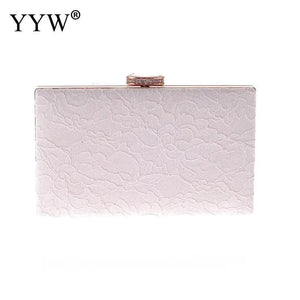 Lace Embroidery Evening Bag With Diamond Buckle Small Square Bag