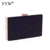 Lace Embroidery Evening Bag With Diamond Buckle Small Square Bag