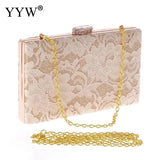 Lace Embroidery Evening Bag With Diamond Buckle Small Square Bag