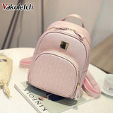 Women Leather Backpack for Teenage Girls Sequined Female Preppy Travel Bag