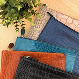 Crocodile Pattern Women's Clutch Bag Envelope Evening Handbag