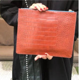 Crocodile Pattern Women's Clutch Bag Envelope Evening Handbag