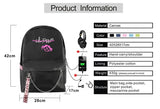 Harajuku Rap Lil Peep USB Rechargeable Backpack