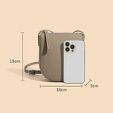 Cowhide Women's Phone Bag Messenger Shoulder Crossbody Bag
