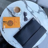 Ostrich Pattern Leather Laptop Bag for Women
