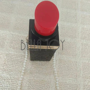 Red Lipstick Acrylic Pearl Chain Shoulder Strap