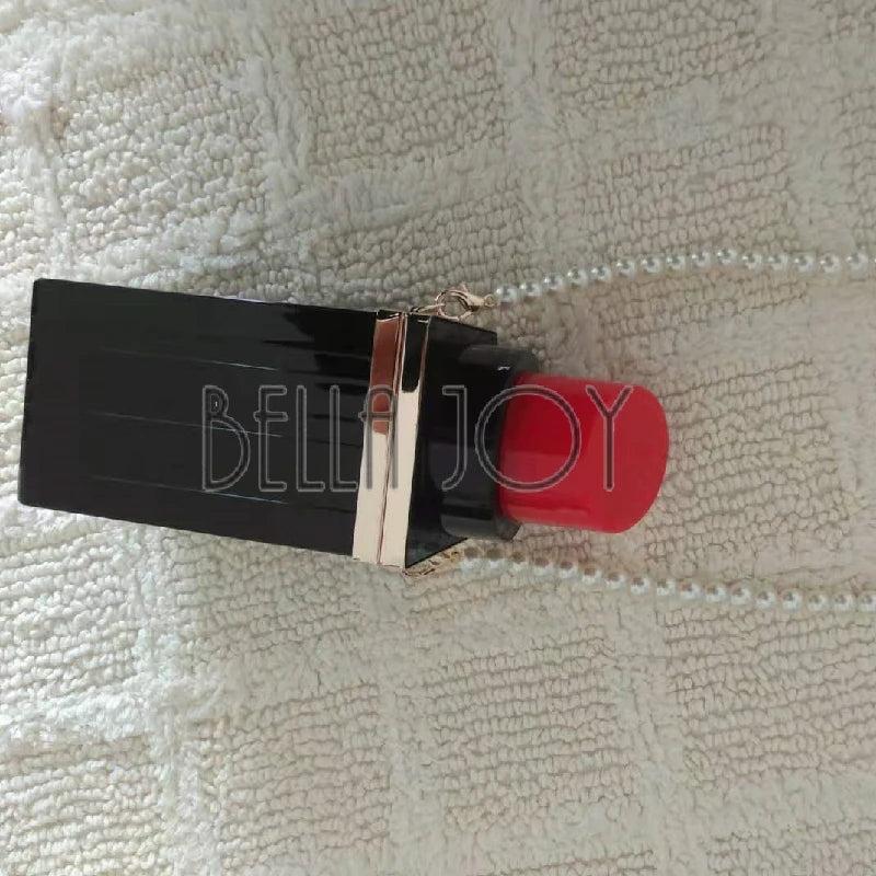 Red Lipstick Acrylic Pearl Chain Shoulder Strap