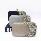 Silver Crystal Evening Clutch for Wedding Party