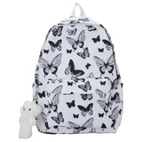 Graffiti Butterfly Oxford Backpack Women Rucksack Ladies Shoulder Bag